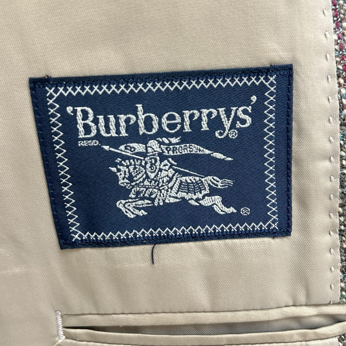 Burberry's Gray Check Tweed Single Jacket Size AB5