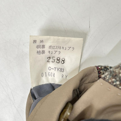 Burberry's Gray Check Tweed Single Jacket Size AB5