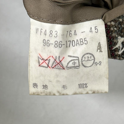 Burberry's Gray Check Tweed Single Jacket Size AB5