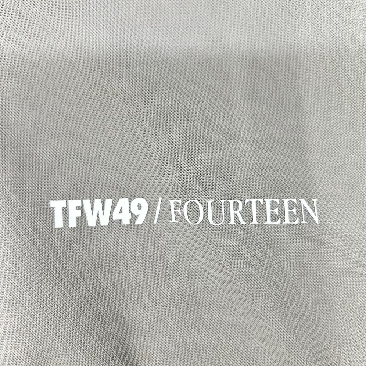 TFW49 Gray Khaki Logo Print Polyester Polo Shirt Size M