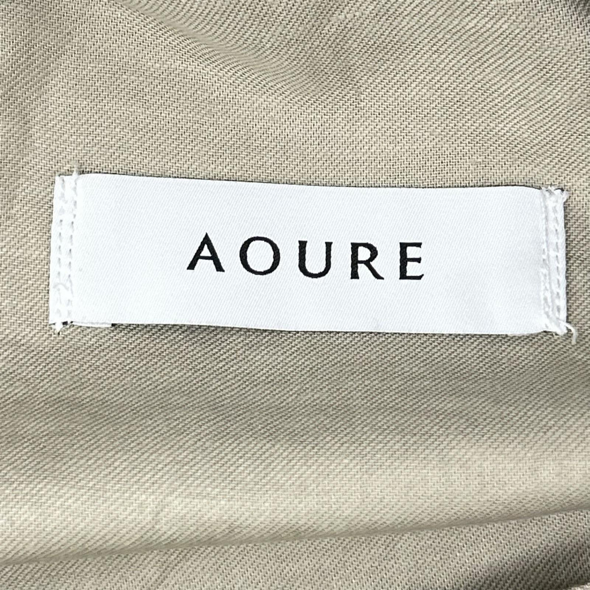 AOURE EVALET Imitation Linen Pants Beige Size M