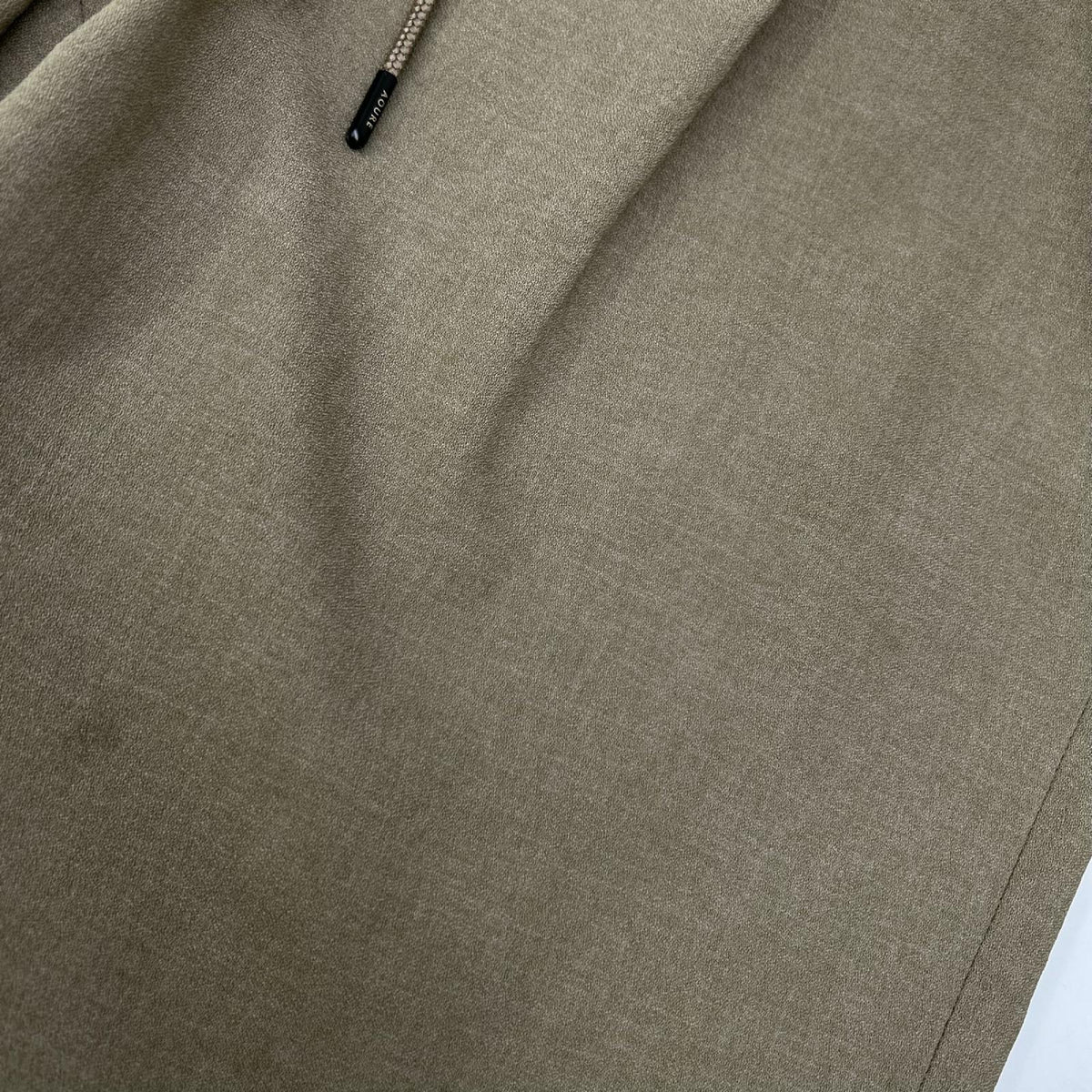 AOURE EVALET Imitation Linen Pants Beige Size M