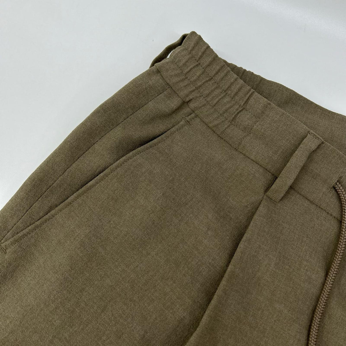 AOURE EVALET Imitation Linen Pants Beige Size M