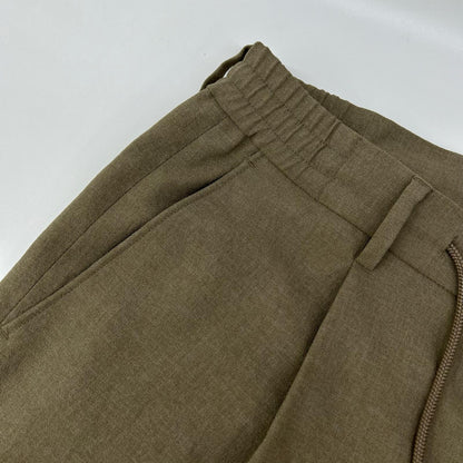 AOURE EVALET Imitation Linen Pants Beige Size M