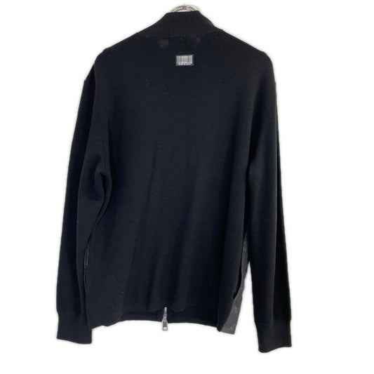 MARK&LONA Black Wool Combi Zip Knit Jacket Size 50