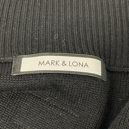 MARK&LONA Black Wool Combi Zip Knit Jacket Size 50