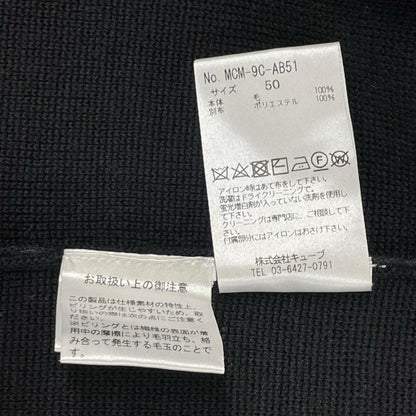 MARK&LONA Black Wool Combi Zip Knit Jacket Size 50