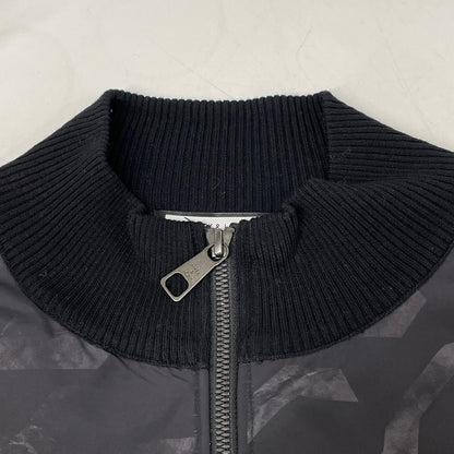 MARK&LONA Black Wool Combi Zip Knit Jacket Size 50
