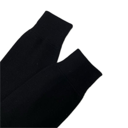 MARK&LONA Black Wool Combi Zip Knit Jacket Size 50