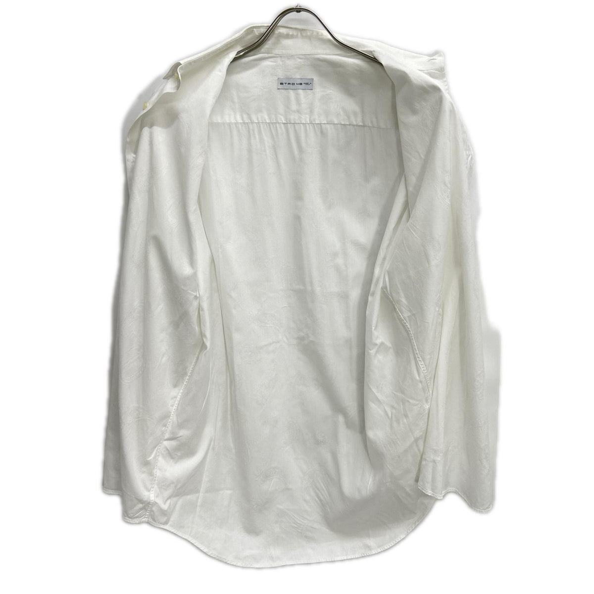 ETRO White Cotton Paisley Dress Shirt Size 42