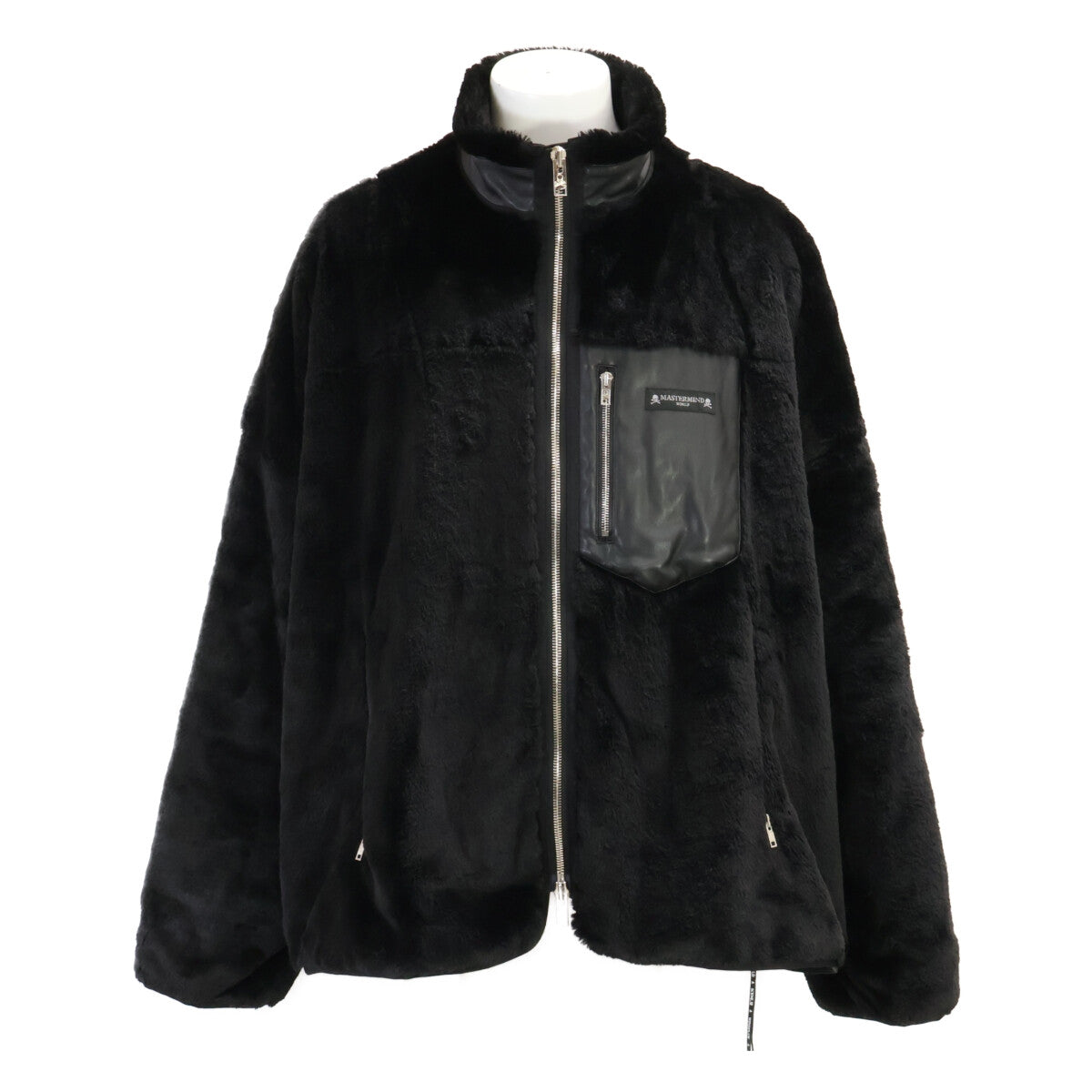 mastermind MW Faux Fur Polyester Jacket Black Size XL