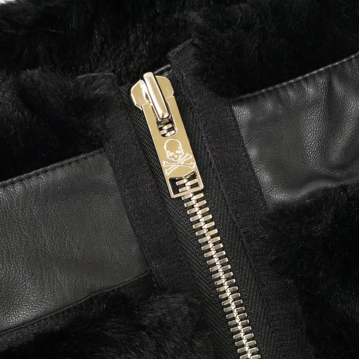 mastermind MW Faux Fur Polyester Jacket Black Size XL