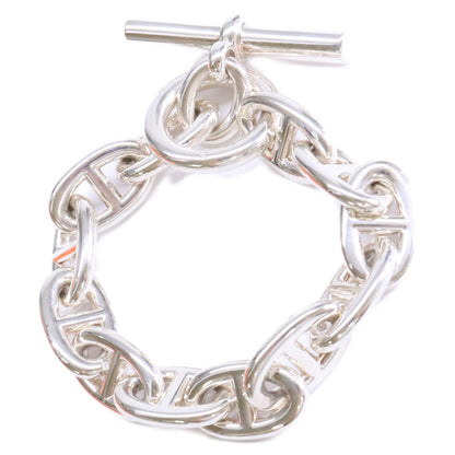 HERMES 25' Ag925 Chaine d'Ancre TGM 12 Links Bracelet Silver