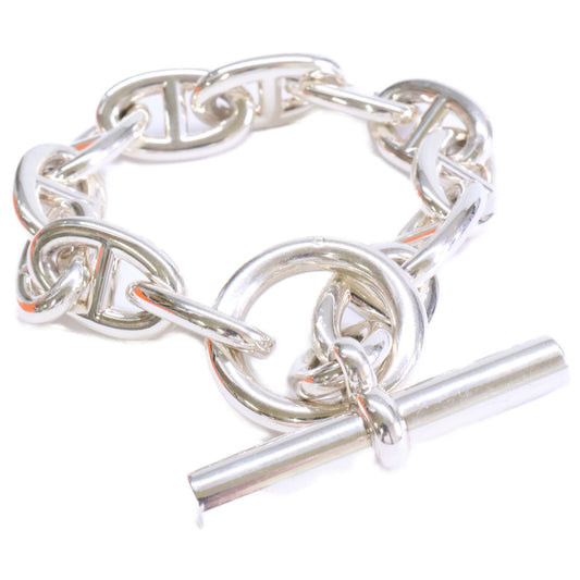 HERMES 25' Ag925 Chaine d'Ancre TGM 12 Links Bracelet Silver