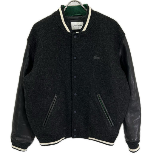 Lacoste Black Teddy Collage Wool Jacket Size 180