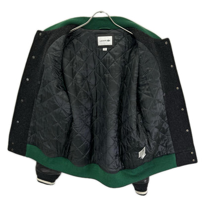 Lacoste Black Teddy Collage Wool Jacket Size 180