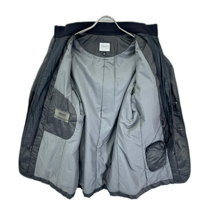 ARMANICOLLEZIONI Pinstripe Zip-Up Blazer Gray Jacket Size 50