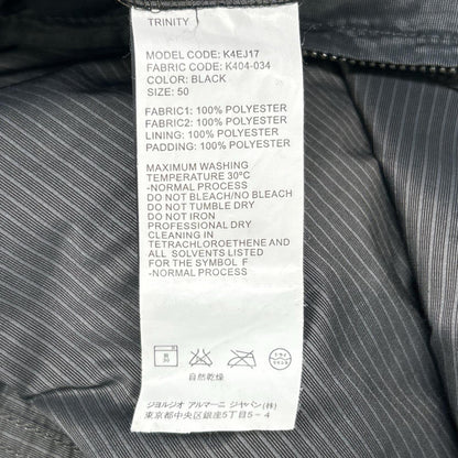 ARMANICOLLEZIONI Pinstripe Zip-Up Blazer Gray Jacket Size 50