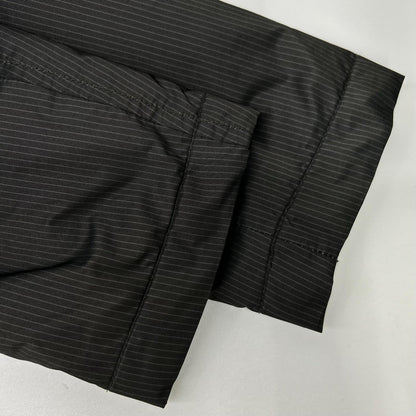 ARMANICOLLEZIONI Pinstripe Zip-Up Blazer Gray Jacket Size 50