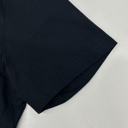 PRADA UJM493 Triangle Logo V-Neck T-Shirt Navy