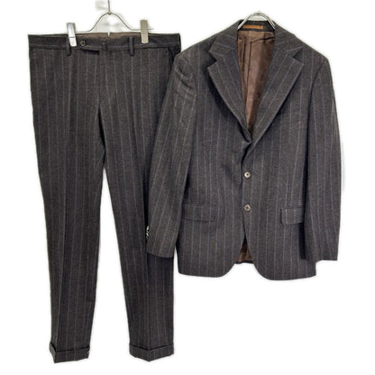 UNIVERSAL LANGUAGE Canonico Wool Suit Brown Size 48