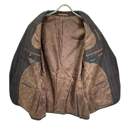 UNIVERSAL LANGUAGE Canonico Wool Suit Brown Size 48