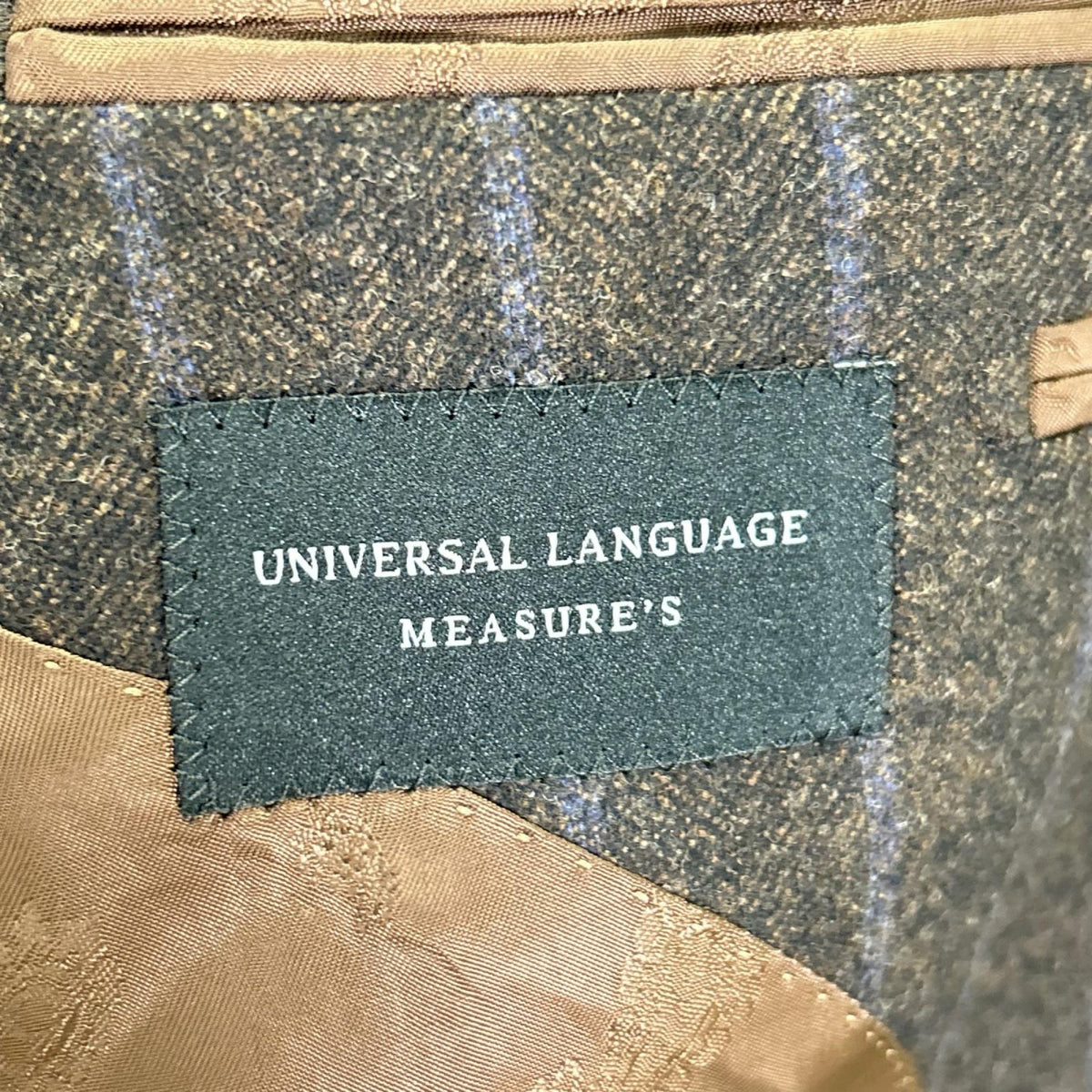 UNIVERSAL LANGUAGE Canonico Wool Suit Brown Size 48