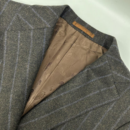 UNIVERSAL LANGUAGE Canonico Wool Suit Brown Size 48