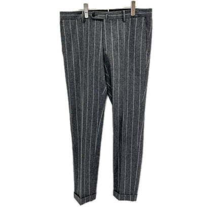 UNIVERSAL LANGUAGE Gray Stripe Canonico Wool Suit Size 48