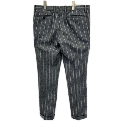 UNIVERSAL LANGUAGE Gray Stripe Canonico Wool Suit Size 48