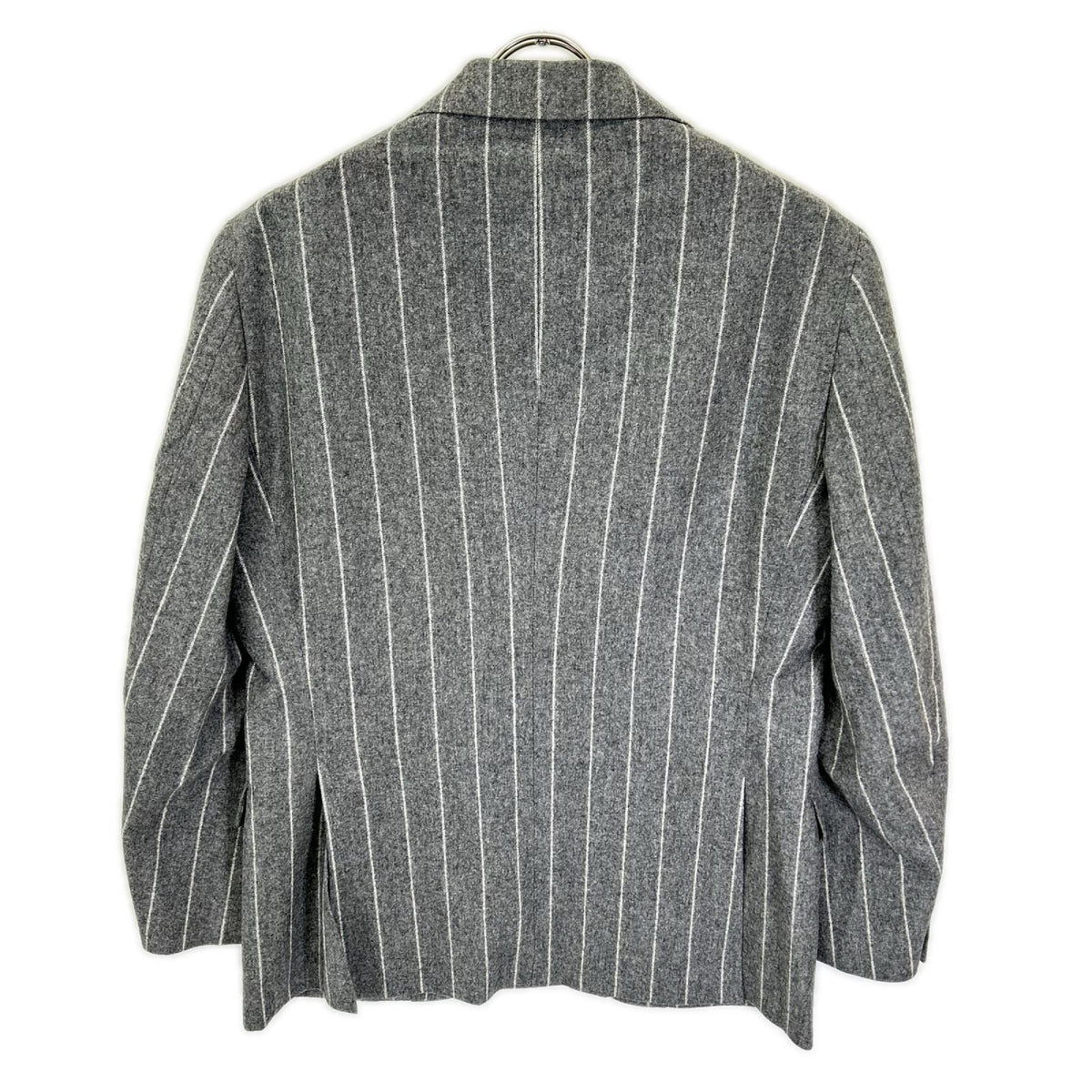 UNIVERSAL LANGUAGE Gray Stripe Canonico Wool Suit Size 48