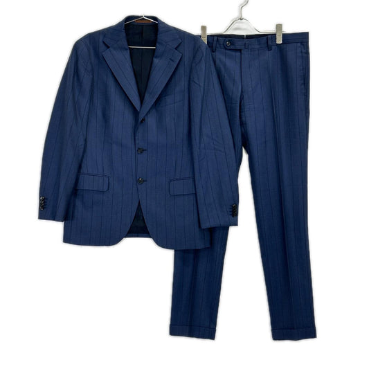 UNIVERSAL LANGUAGE TR16 Navy Stripe Wool Suit Size 48