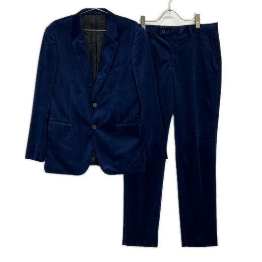 PaulSmith Navy Velour Single-Breasted Suit Size L2