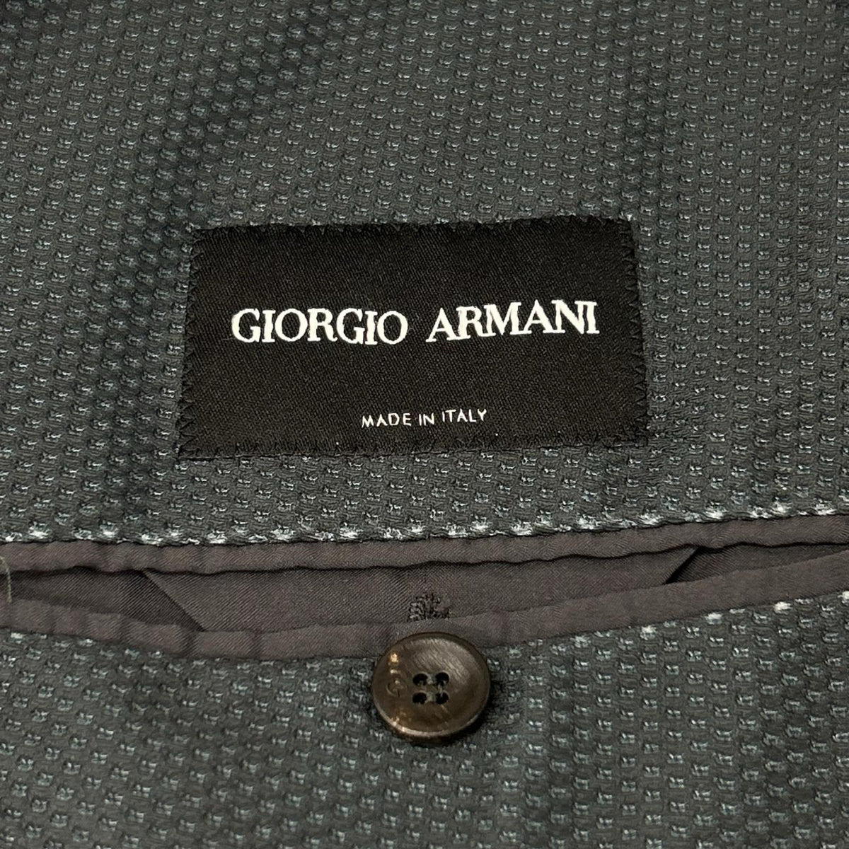 GIORGIOARMANI Dark Green Stretch Tailored Blazer Size 52