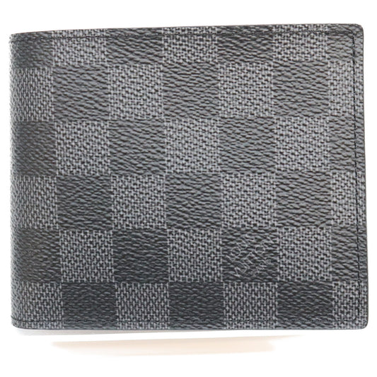 LOUIS VUITTON Damier Graphite Portefeuille Wallet Black