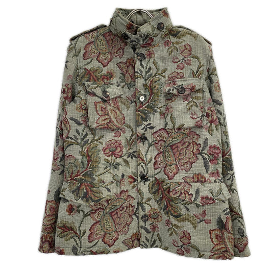 Gabriele Pasini Botanical Camo Jacquard Jacket Green Size 52