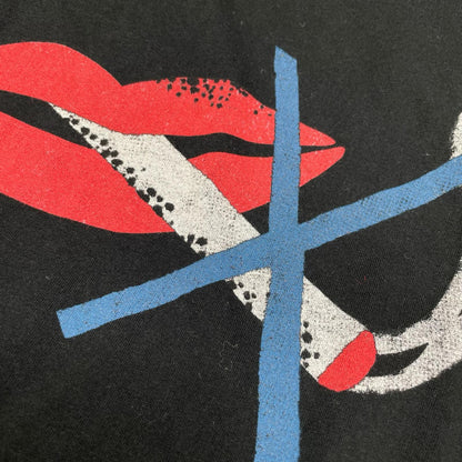 SAINT LAURENT PARIS No Smoking Lip T-Shirt Black Size XS