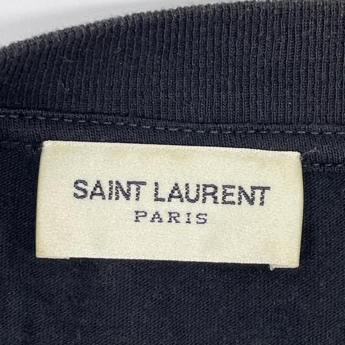 SAINT LAURENT PARIS No Smoking Lip T-Shirt Black Size XS