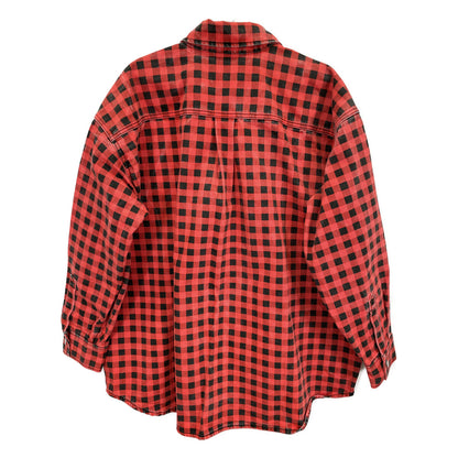 ALEXANDER WANG Red Block Check Oversized Jacket Size S