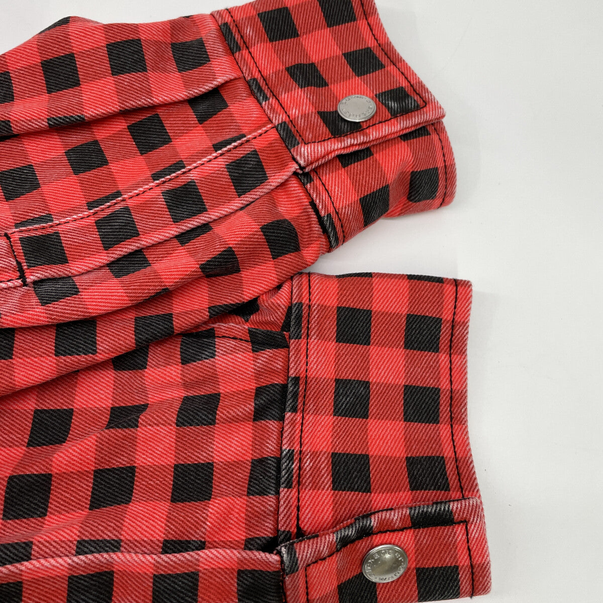 ALEXANDER WANG Red Block Check Oversized Jacket Size S