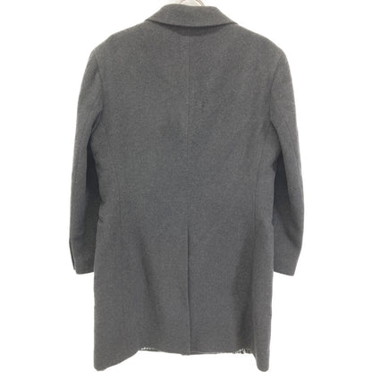 ETRO Gray Cashmere Paisley Lining Long Coat Size 50