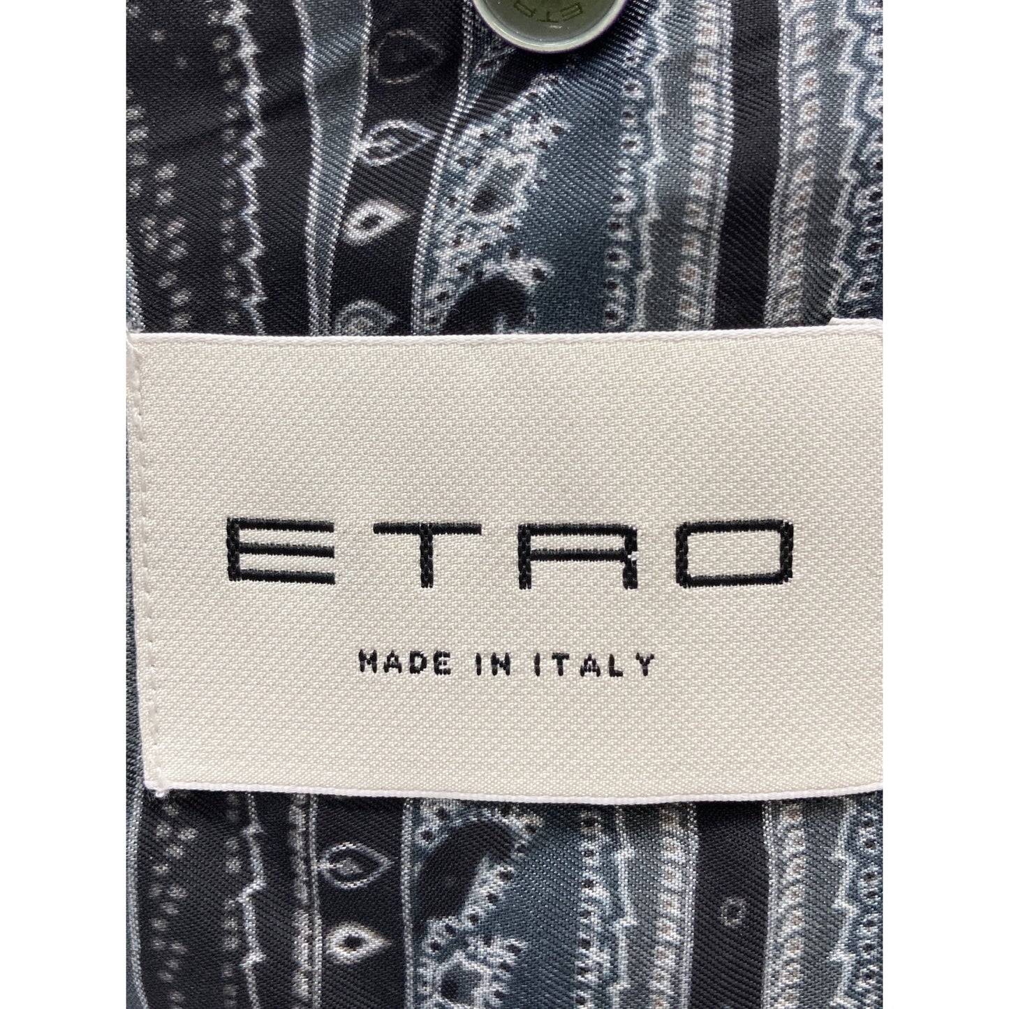 ETRO Gray Cashmere Paisley Lining Long Coat Size 50
