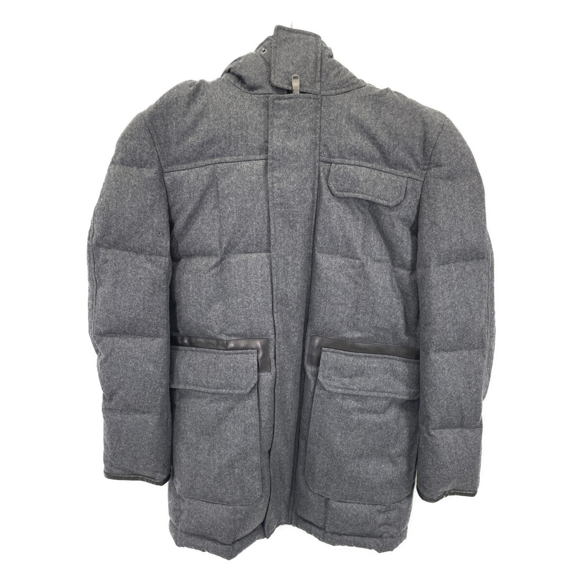 E.MARINELLA x Sealup Charcoal Wool Down Jacket Size 48