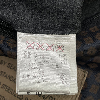 E.MARINELLA x Sealup Charcoal Wool Down Jacket Size 48