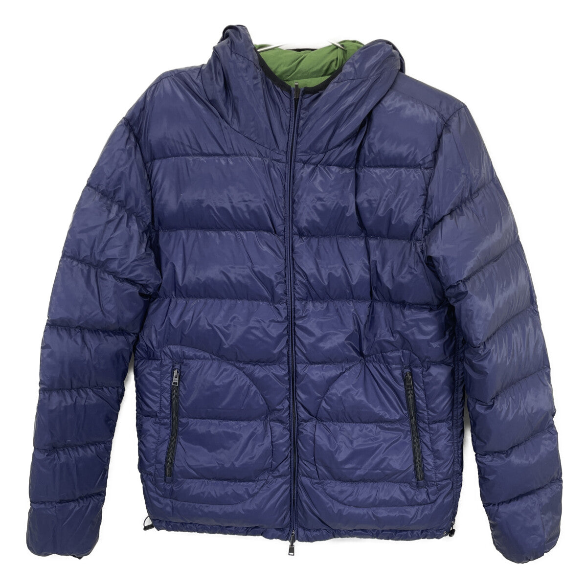 HERNO Green PI0601U Reversible Nylon Down Jacket Size 48