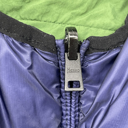 HERNO Green PI0601U Reversible Nylon Down Jacket Size 48