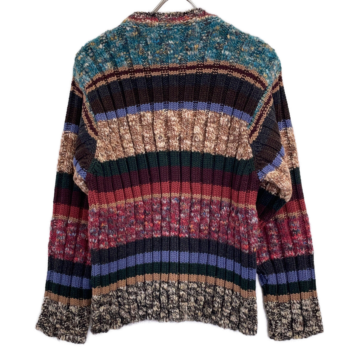 DOLCE&GABBANA Multi-color Striped Wool Sweater Size 46