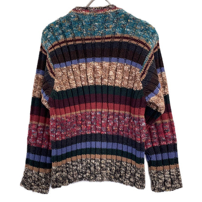 DOLCE&GABBANA Multi-color Striped Wool Sweater Size 46