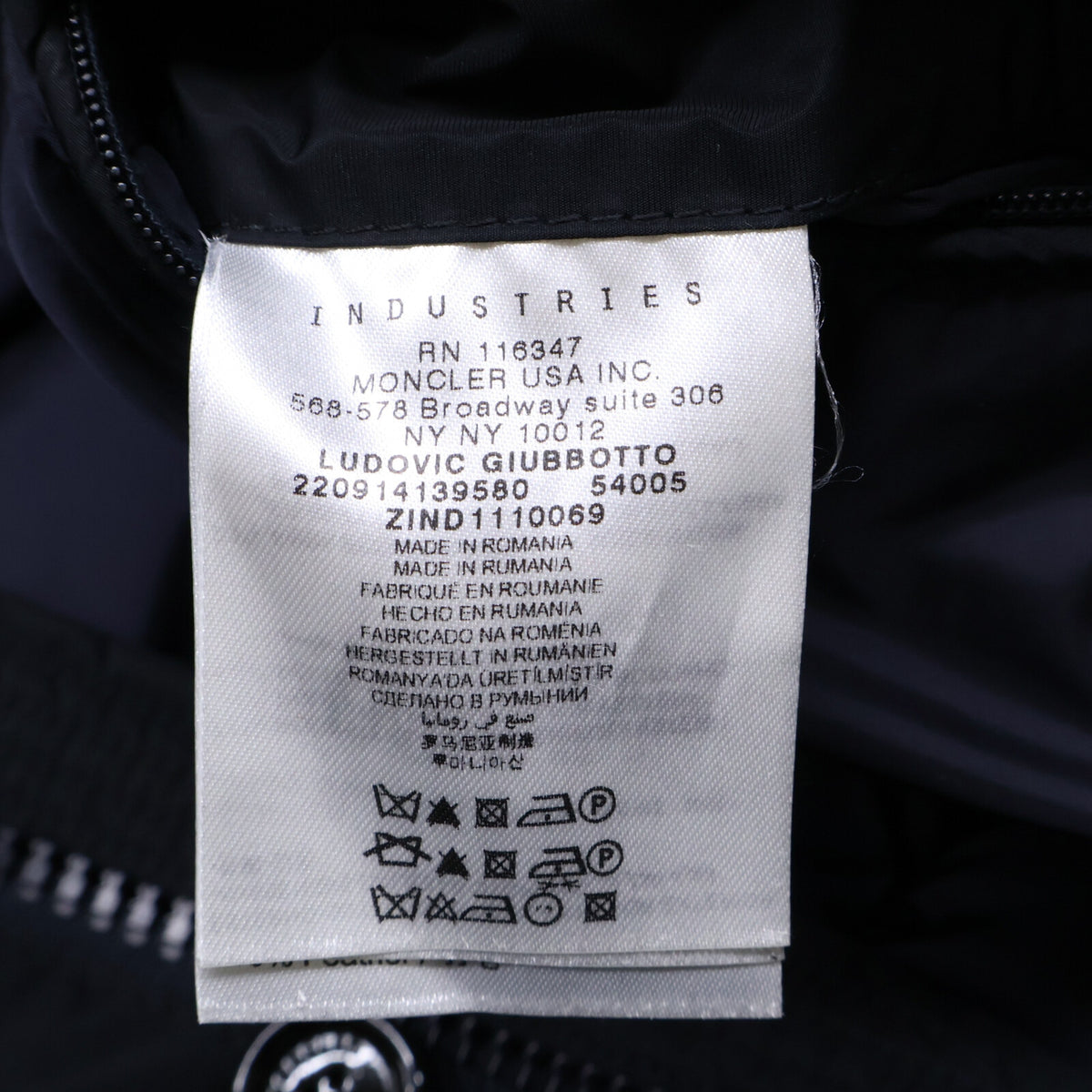 MONCLER Ludovic Down Nylon Jacket Black Size 2