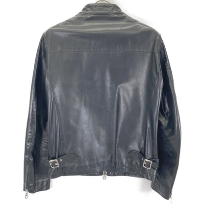 Cinquanta H-502 Horse Leather Single Jacket Black Size 44